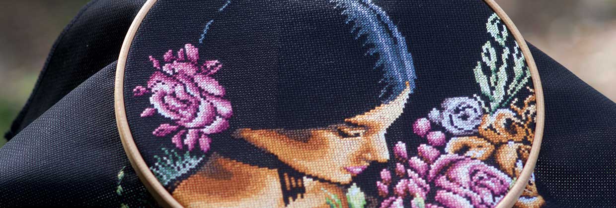 geisha girl cross stitch kit